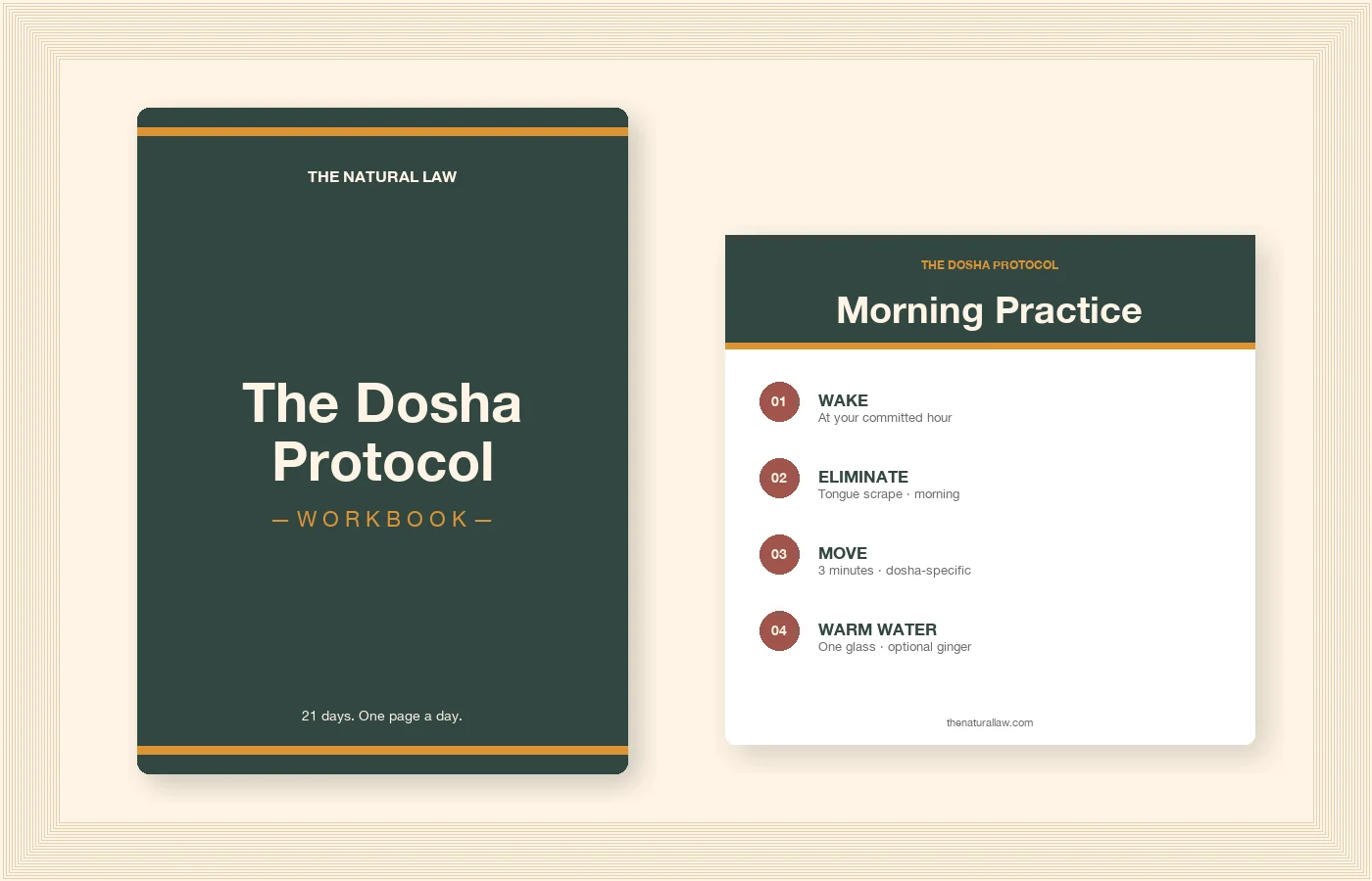Dosha Protocol Workbook + Morning Practice Card