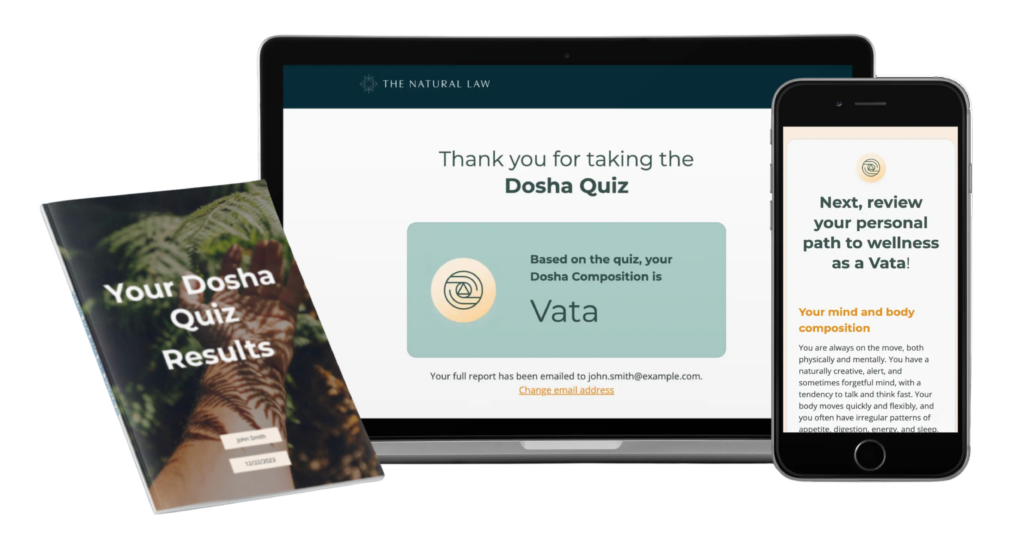 Your free personalized Ayurvedic wellness report
