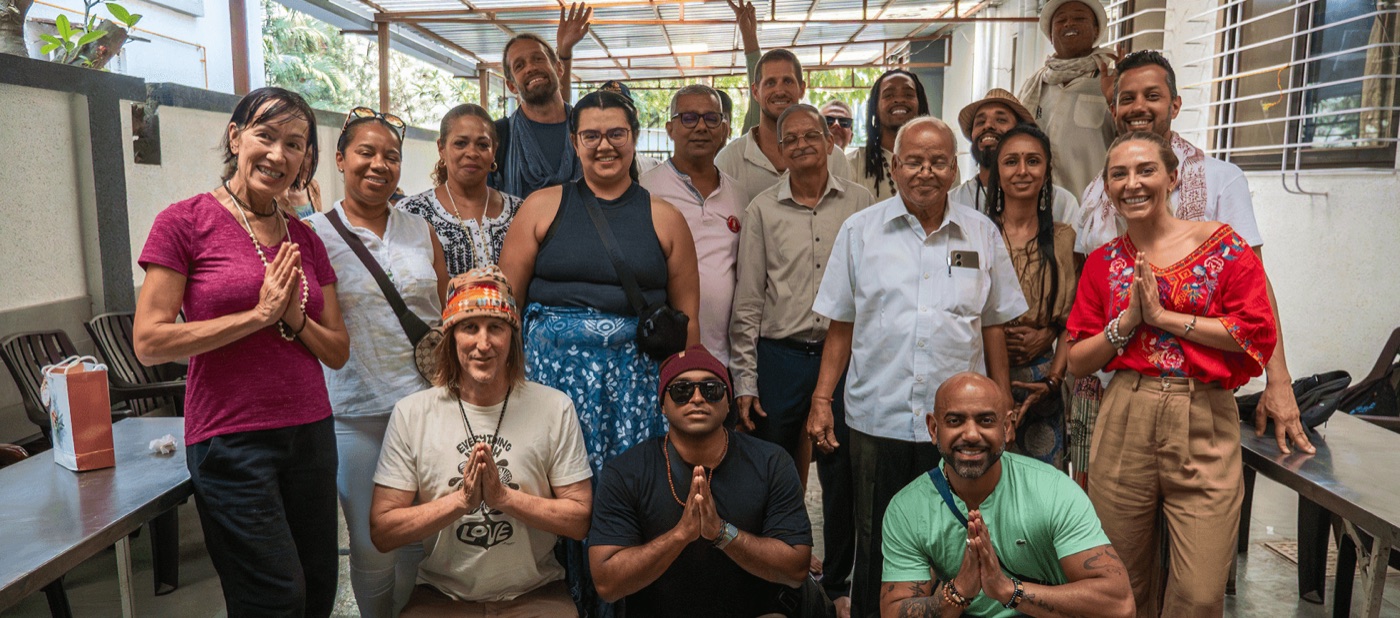 Retreat guests with the Ayurvedic doctors