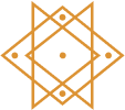 Small gold geometric star-shaped bullet icon